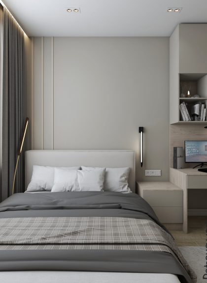 Спальная комната для подростка. Минимализм