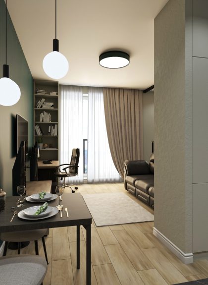 Дизайн интерьера квартиры 39 м2